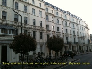 "Always work hard, be honest and be proud of who you are."
